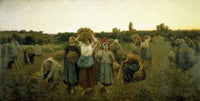The Recall of the Gleaners Fine Art Print by Jules Adolphe Breton