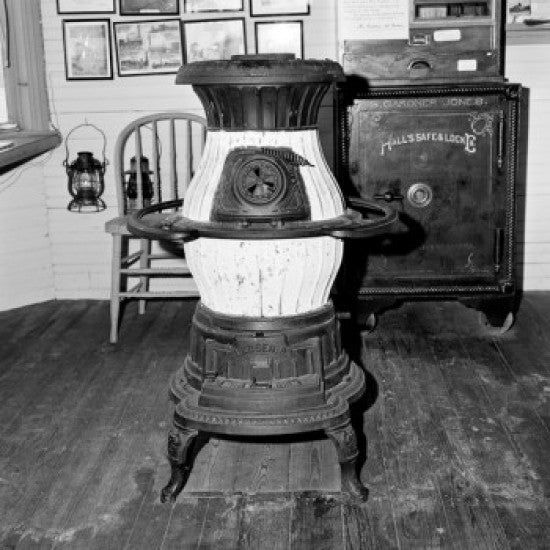 USA Massachusetts Railroad Museum Pot Belly Stove Fine Art Print