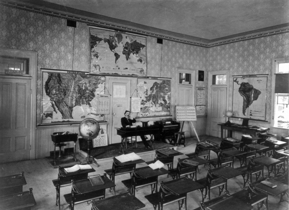 One-Room Schoolhouse Photograph from 1873 | Granger Collection