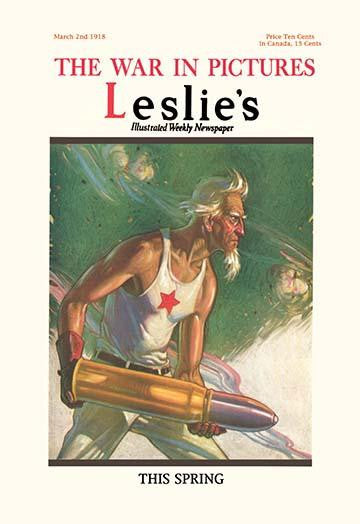 Uncle Sam Loading Artillery Shell Fine Art Print by Clyde Forsythe