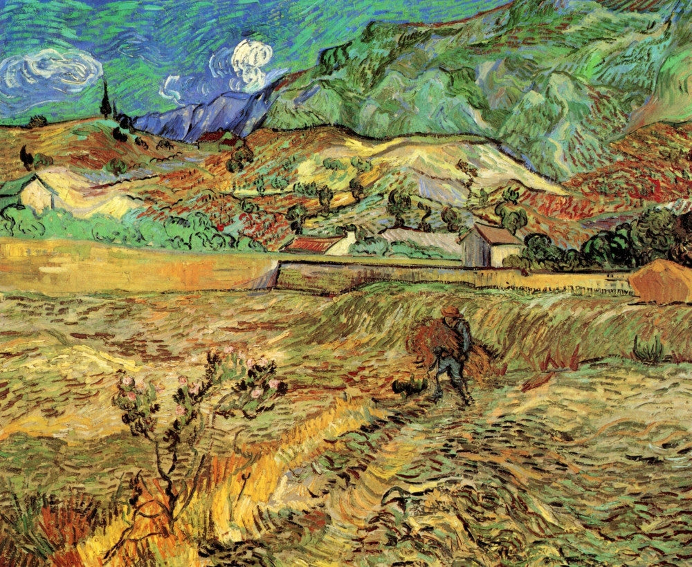 Enclosed Wheat Field with Peasant Fine Art Print