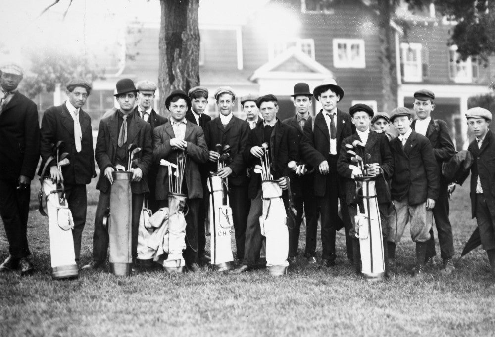 Golf Caddies at Baltusrol Golf Course Fine Art Print, C1910
