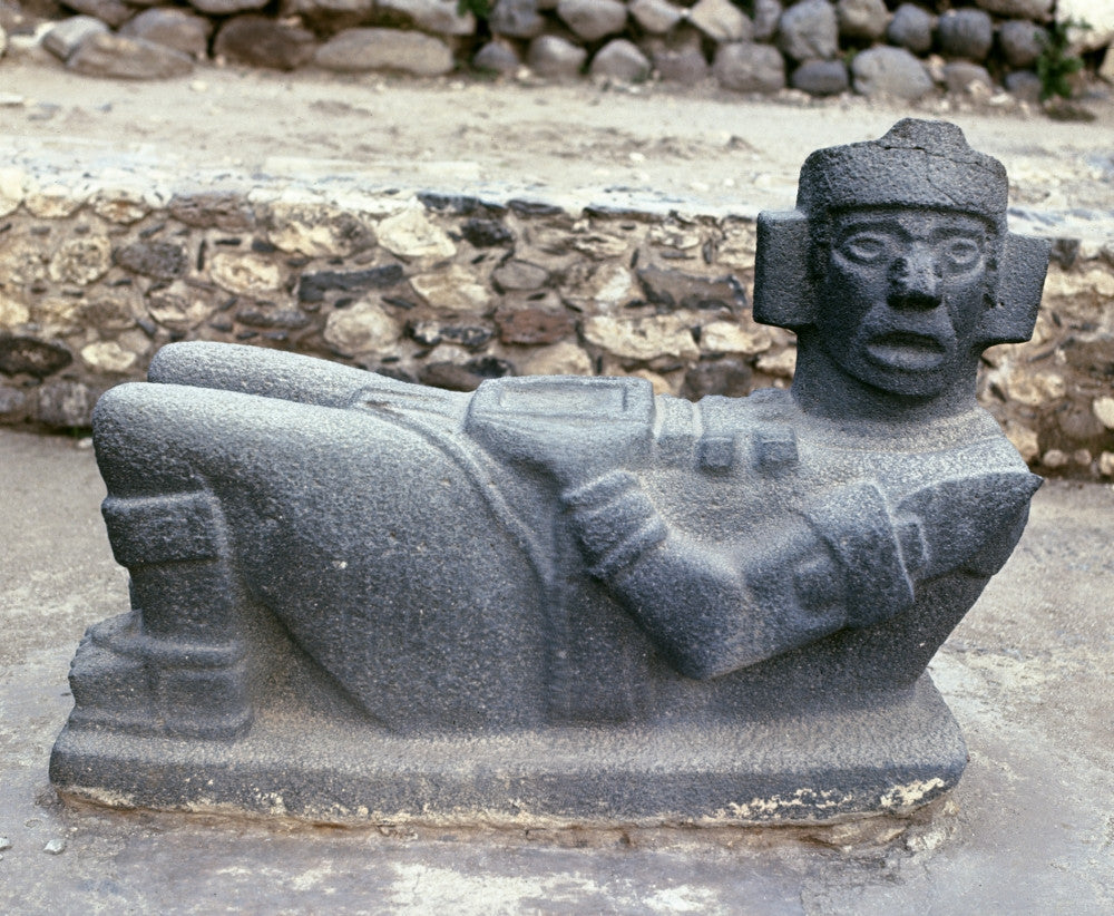 Toltec Chac-Mool Stone Altar Fine Art Print from Tula, Mexico