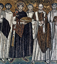 Justinian I - Byzantine Empire Mosaic Detail Fine Art Print by Granger Collection