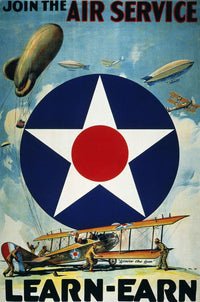 World War I U.S. Army Air Service Recruiting Poster Print, 1918