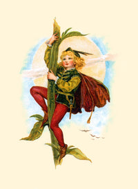 Children's Book Illustration of Jack Climbing the Beanstalk Fine Art Print by SCS