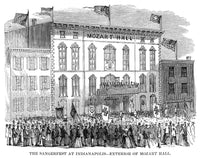 Indianapolis Saengerfest Competition Wood Engraving Print - 1867