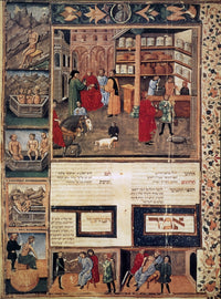 Open-Air Pharmacy Illuminated Manuscript Print from Avicenna's Canon of Medicine by Granger Collection
