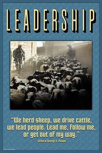 We Herd Sheep, We Drive Cattle: General George S. Patton Poster Print by Wilbur Pierce