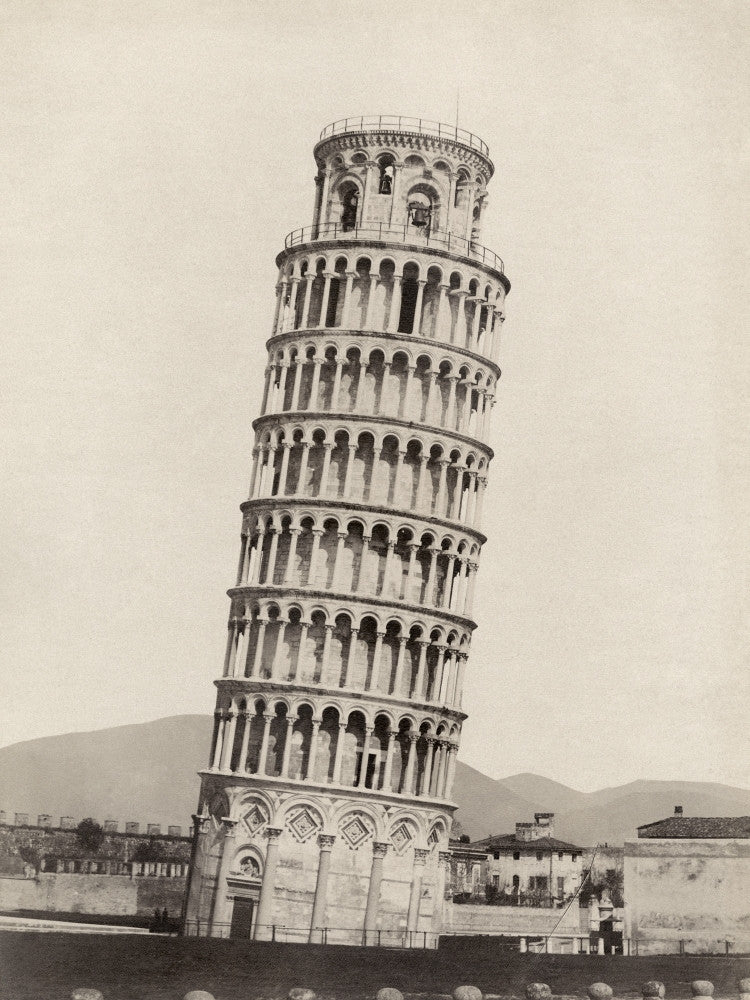 Leaning Tower of Pisa Vintage Photograph Print - Granger Collection