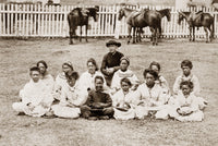 Father Damien with Choir of Leper Girls Fine Art Print - Molokai, Hawaii, c.1880
