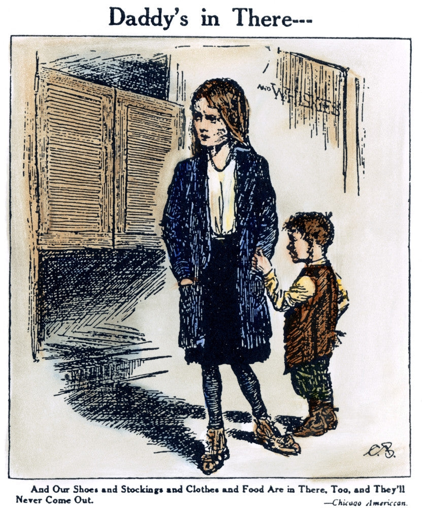 Temperance Cartoon C1917 - 'Daddy's In There...' Fine Art Print by Granger Collection