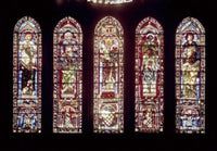 Five Window Stained Glass Art Print - Chartres Cathedral, France