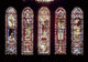 Five Window Stained Glass Art Print - Chartres Cathedral, France