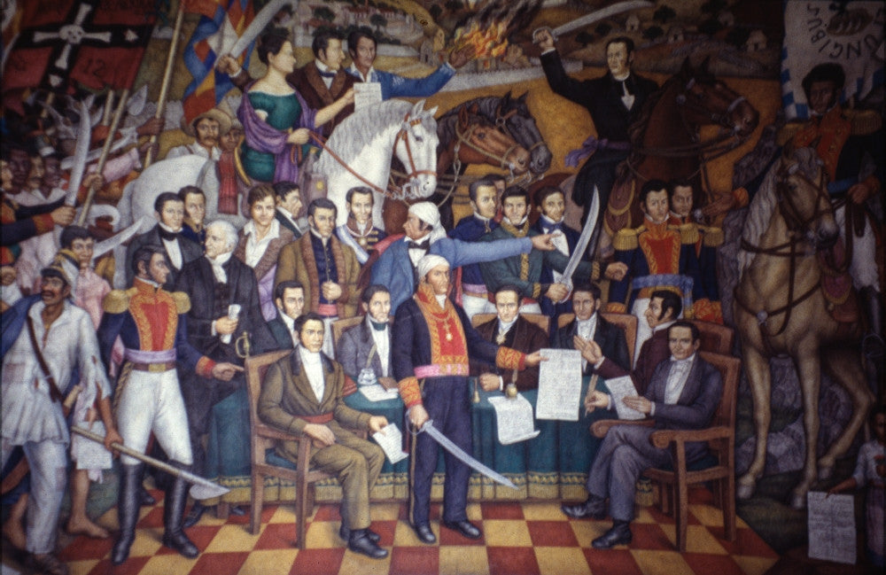 Jose Maria Morelos Y Pavon Mural Print by Juan O'Gorman