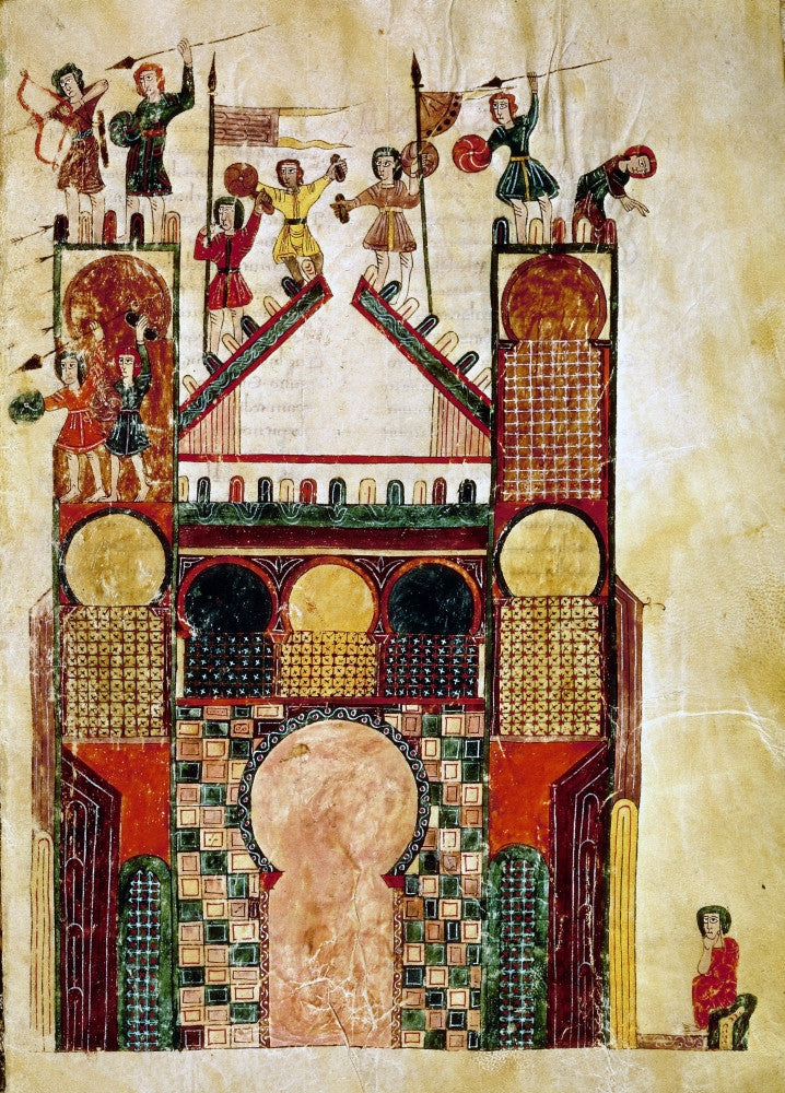 Defending a Castle Fine Art Print - Manuscript Illumination, 975
