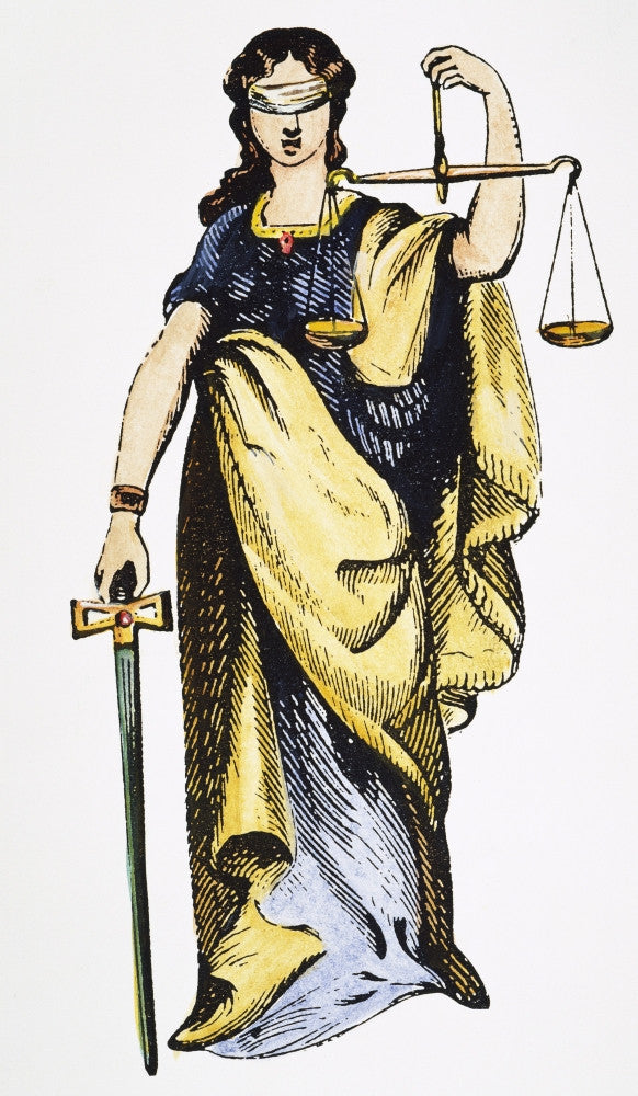 Justice 19th Century Wood Engraving Fine Art Print by Granger Collection