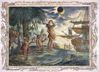 Columbus: Jamaica, 1504 - Historic Line Engraving Art Print