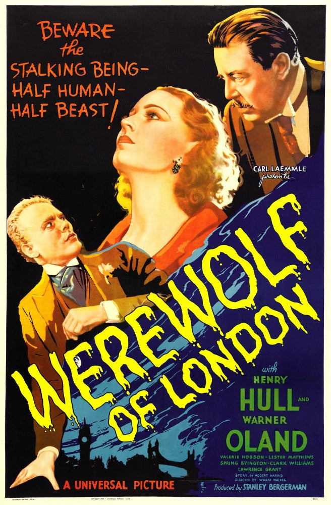 Werewolf of London Movie Poster Print Featuring Henry Hull & Valerie Hobson