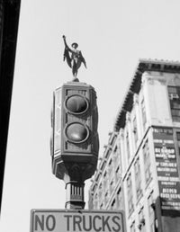 Figure of Mercury Traffic Signal Light Poster Print - New York City