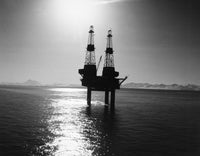 Alaska Oil Rig Poster Print - Texaco Offshore Platform, 1960s