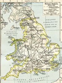 Map of Roman Britain C. 410 Fine Art Print by Ken Welsh