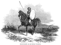 James P. Beckwourth as a Native American Warrior Fine Art Print - 19th Century Wood Engraving by Granger Collection