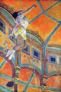 Acrobatic Girl on a Trapeze Fine Art Print by Edward Degas