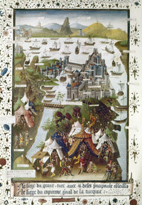 Siege of Constantinople Fine Art Print - 15th Century Manuscript by Granger Collection