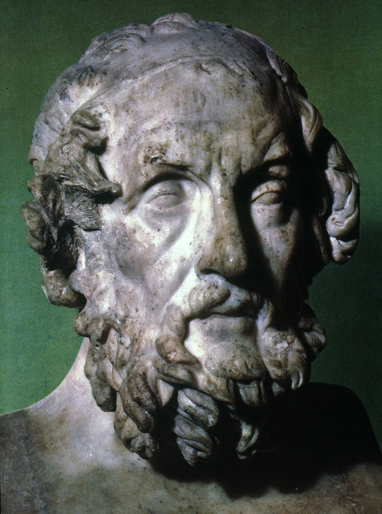Homer Antique Marble Bust Poster Print by Granger Collection