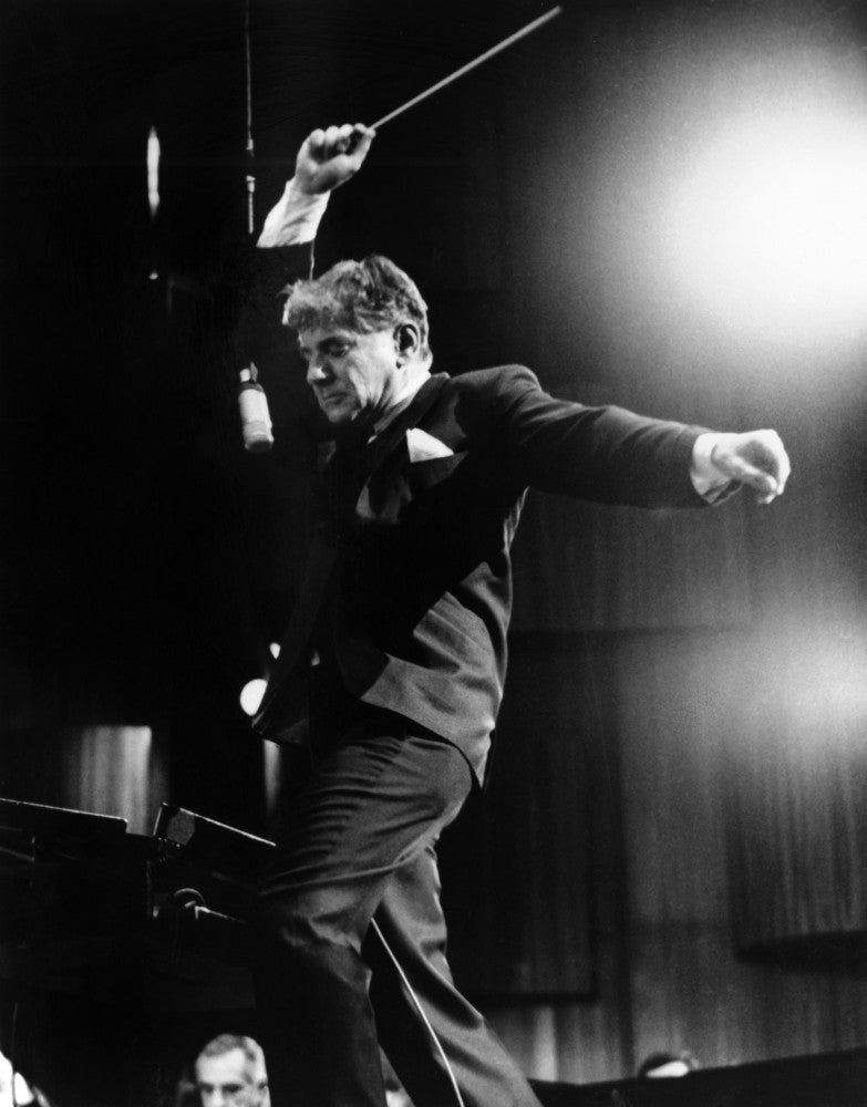 Leonard Bernstein Conducting the New York Philharmonic - Fine Art Print