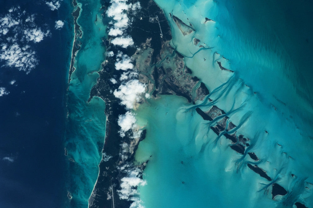 Exuma Islands Satellite View Fine Art Print by Panoramic Images
