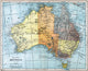 Historical Map of Australia - Fine Art Print (C1890) by Granger Collection