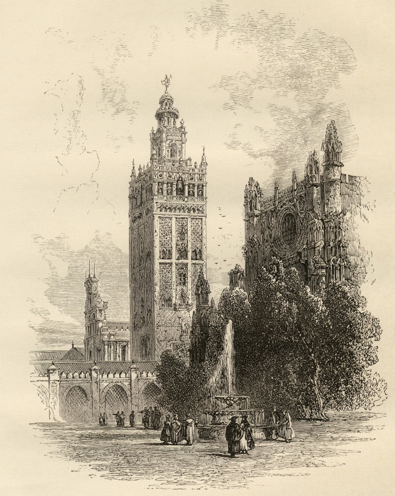 The Giralda Fine Art Print - Seville, Spain by Rev. Samuel Manning