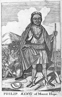 Metacomet (King Philip) Copper Engraving Print by Paul Revere