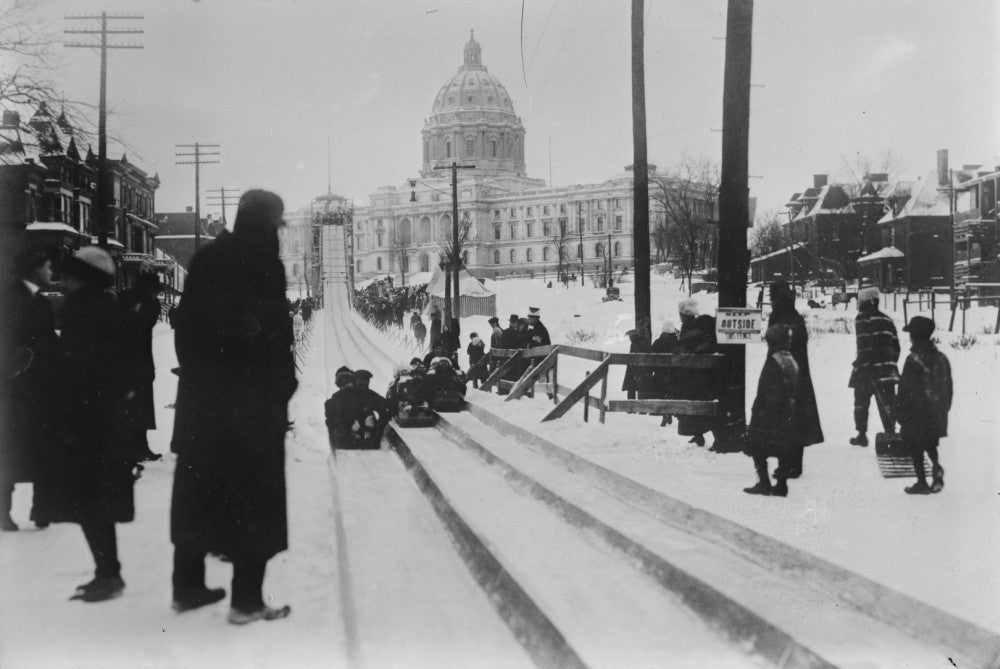 St. Paul Winter Carnival Bobsledders Vintage Photograph Print by Granger Collection