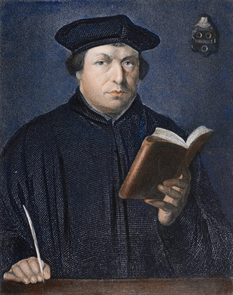 Martin Luther 19th Century Line and Stipple Engraving Print by Charles Wagstaff