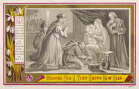 Christmas Nativity Scene with the Three Wise Men Fine Art Print by Mary Evans