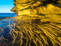Rock Formations at Pictured Rocks National Lakeshore Fine Art Print by Terry Eggers