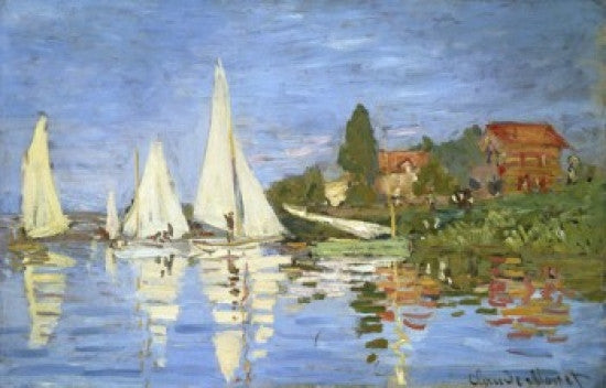 The Regatta at Argenteuil Fine Art Print by Claude Monet