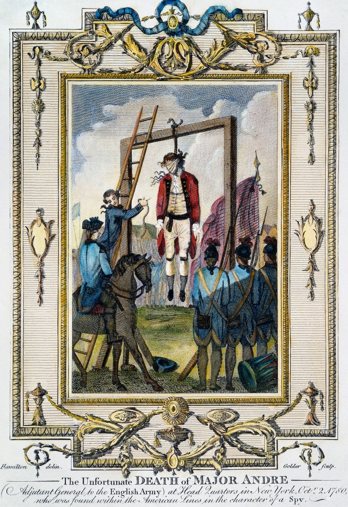 The Execution of Major John Andre in Tappan, NY - Copper Engraving Print