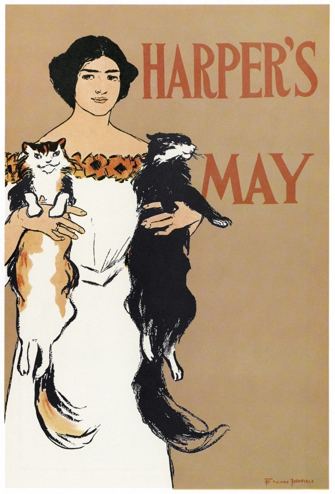 Harper's Magazine Cover May 1897 Lithograph Print by Edward Penfield