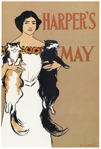 Harper's Magazine Cover May 1897 Lithograph Print by Edward Penfield