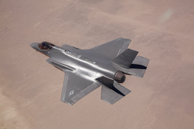 F-35 Lightning II Over Edwards Air Force Base Poster Print by Stocktrek Images