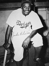 Jackie Robinson Brooklyn Dodgers Photograph Print with Autograph