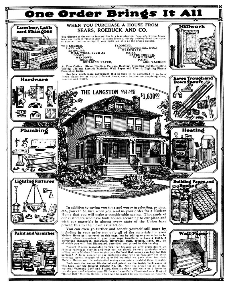 Sears House Advertisement Poster Print (1919) by Granger Collection