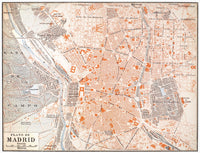 Vintage Madrid Map Fine Art Print (C1920) by Granger Collection