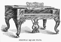 Steinway Square Piano Fine Art Print (1878) by Granger Collection
