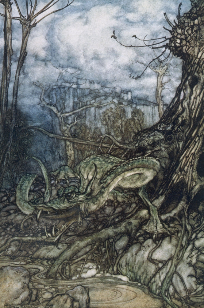 Green Dragon Fine Art Print by Mary Evans Picture Library