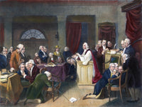 Continental Congress Historical Mezzotint Print from 1848